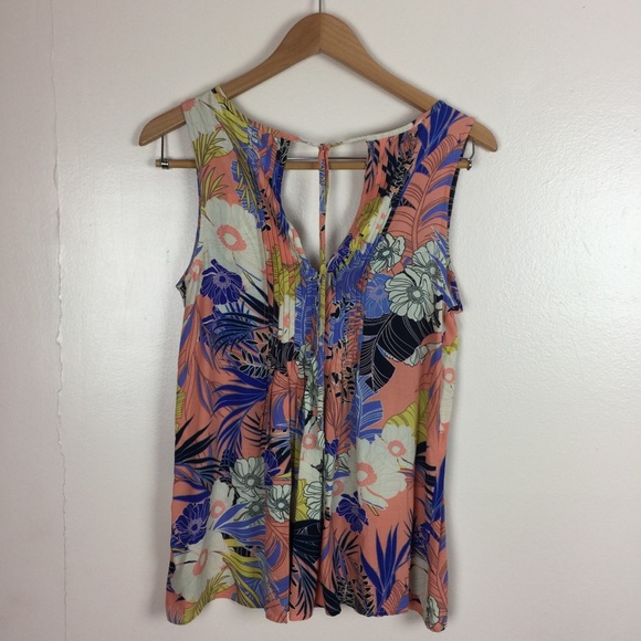 NWT Sanctuary Floral Print Pleated Top Size XS - Picture 8 of 8